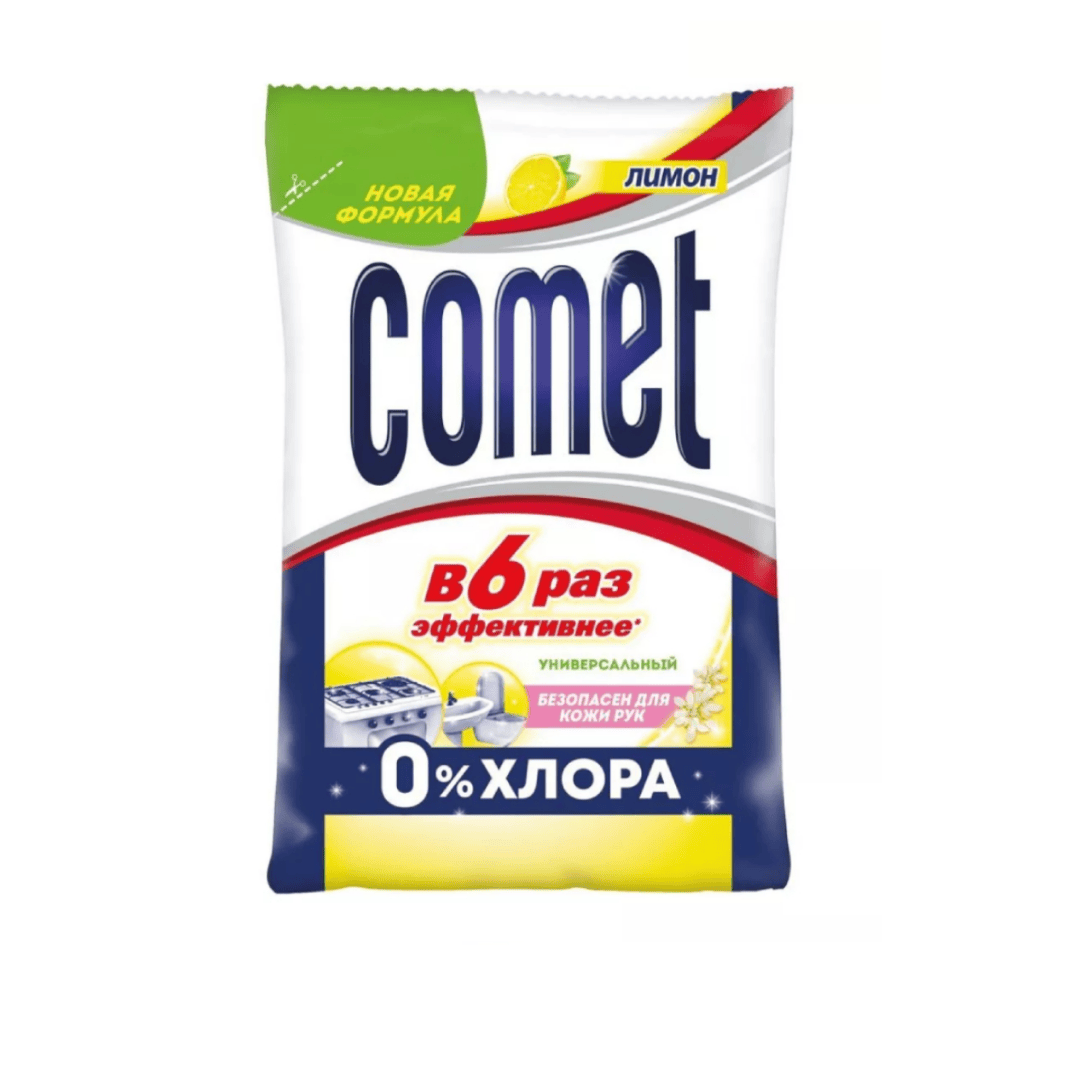 Чистящий порошок универсальный Comet "Лимон", 350 гр, в мягкой упаковке / Универсальные чистящие средства oe.kz Чистящий порошок универсальный Comet "Лимон", 350 гр, в мягкой упаковке / Универсальные чистящие средства