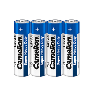 Батарейки Camelion Super Heavy Duty пальчиковые AA R6P-SP4B, 1.5V, 4 шт./уп, в пленке / Батарейки
