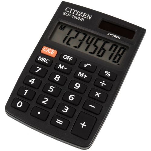 Калькулятор карманный Citizen SLD-100NR, 8 разрядный, размеры 58*88*10 мм / Калькуляторы карманные №2