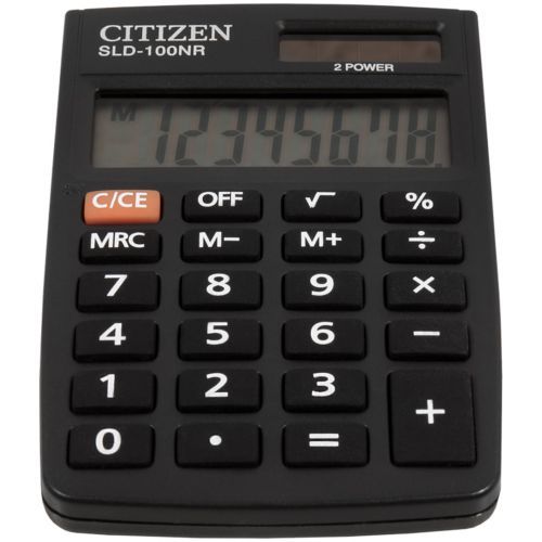 Калькулятор карманный Citizen SLD-100NR, 8 разрядный, размеры 58*88*10 мм / Калькуляторы карманные №3