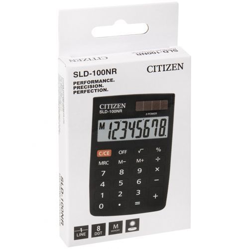 Калькулятор карманный Citizen SLD-100NR, 8 разрядный, размеры 58*88*10 мм / Калькуляторы карманные №5