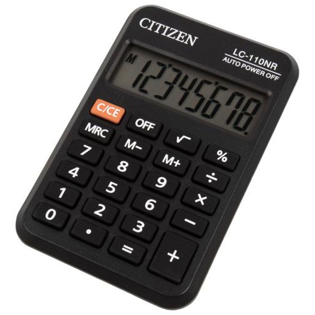 Калькулятор карманный Citizen LC-110NR, 8 разрядный, размеры 58*88*11 мм / Калькуляторы карманные №2