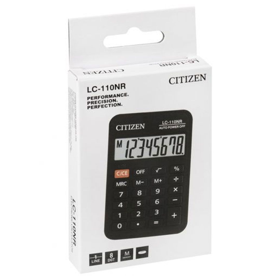 Калькулятор карманный Citizen LC-110NR, 8 разрядный, размеры 58*88*11 мм / Калькуляторы карманные №5