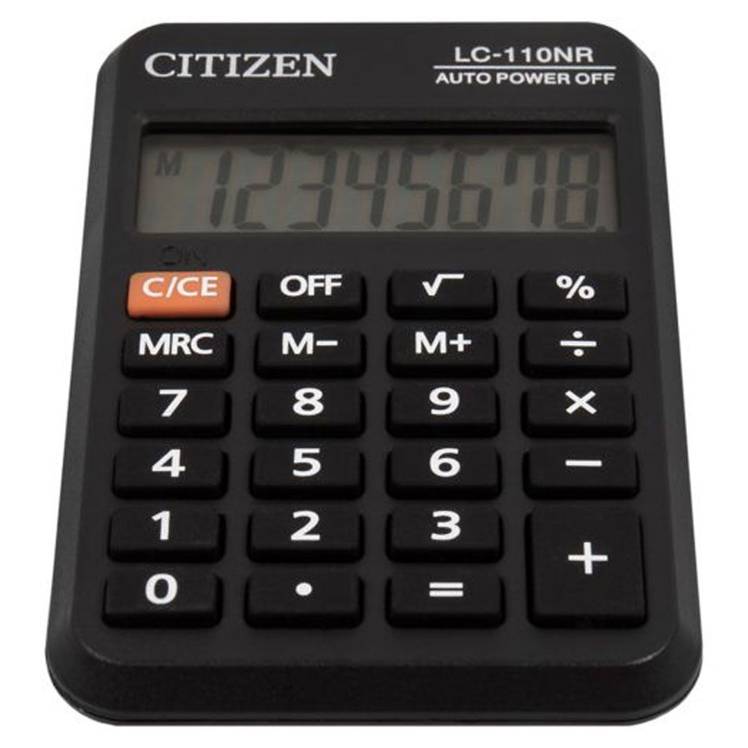 Калькулятор карманный Citizen LC-110NR, 8 разрядный, размеры 58*88*11 мм / Калькуляторы карманные №3