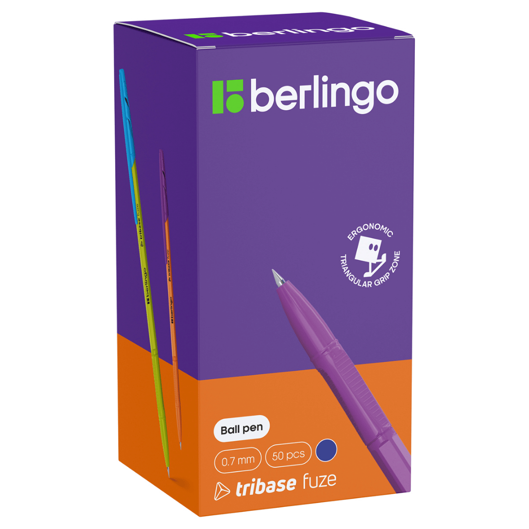 Ручка шариковая Berlingo Tribase Fuze, 0,7 мм, корпус ассорти, синяя, цена за штуку / Ручки шариковые неавтоматические №4 oe.kz Ручка шариковая Berlingo Tribase Fuze, 0,7 мм, корпус ассорти, синяя, цена за штуку / Ручки шариковые неавтоматические №4
