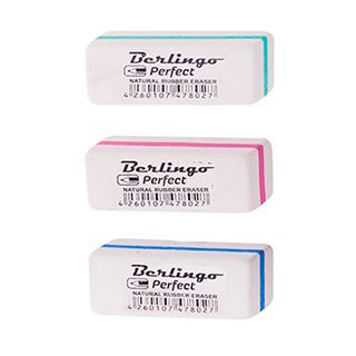 Өшіргіш Berlingo "Perfect" қиғашталған, 50*19*9 мм, ақ, баға бір дана үшін / Өшіргіштер