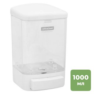 Диспенсер для жидкого мыла OfficeClean Professional, пластик, 1000 мл, белый / Диспенсеры для жидкого мыла