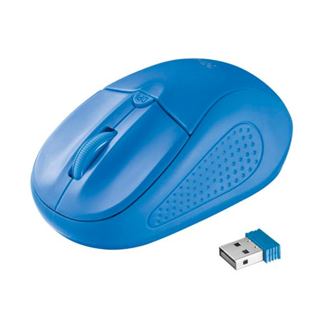 Мышь беспроводная оптическая Trust Primo, 4 кнопки, 1600 dpi, синяя / Мыши беспроводные №2