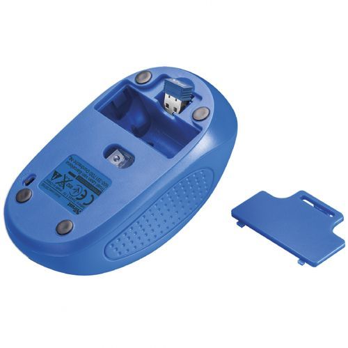 Мышь беспроводная оптическая Trust Primo, 4 кнопки, 1600 dpi, синяя / Мыши беспроводные №3