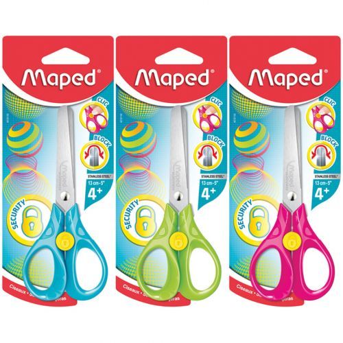 Ножницы детские Maped "Sequrity 3D", размер 13 см, эргономичные ручки, блокировка лезвий, ассорти / Ножницы детские oe.kz Ножницы детские Maped "Sequrity 3D", размер 13 см, эргономичные ручки, блокировка лезвий, ассорти / Ножницы детские