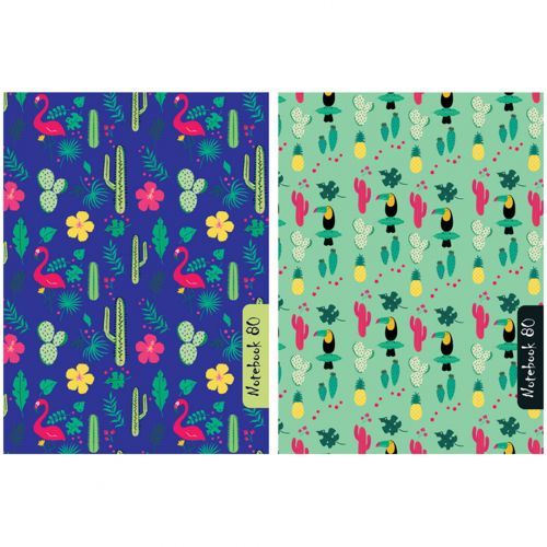 Бизнес-блокнот BG "Tropic pattern", А5, 80 листов, глянцевая ламинация, в клетку / Блокноты