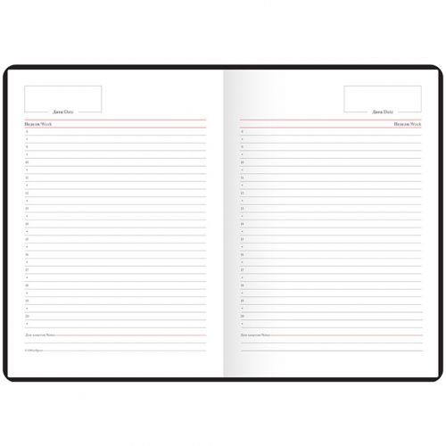 Ежедневник недатированный OfficeSpace "Croco", А5, 160 л, кожзам, бордовый / Ежедневники недатированные №4