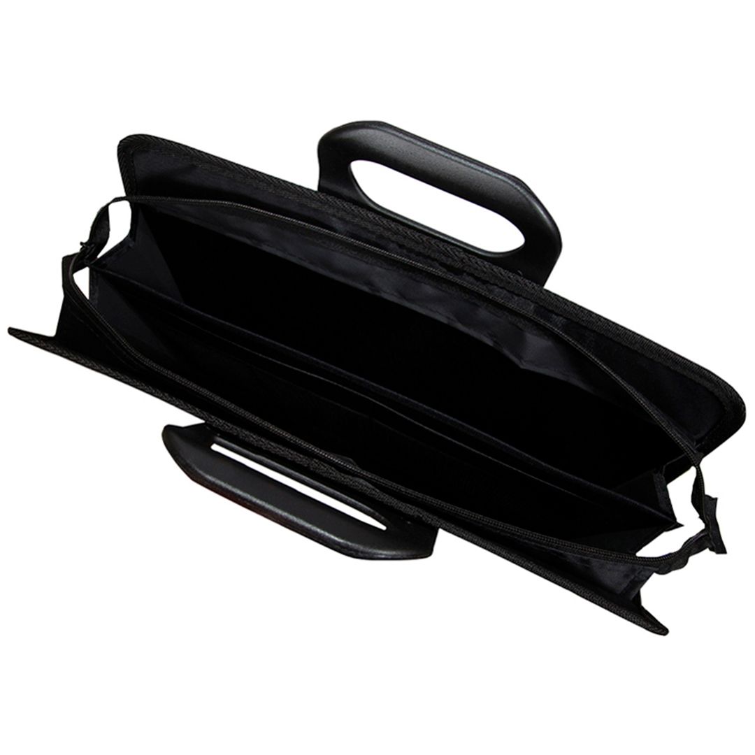 Папка-портфель OfficeSpace, А4+ формата, 3 отделения, на молнии, черный / Портфели с отделениями №4