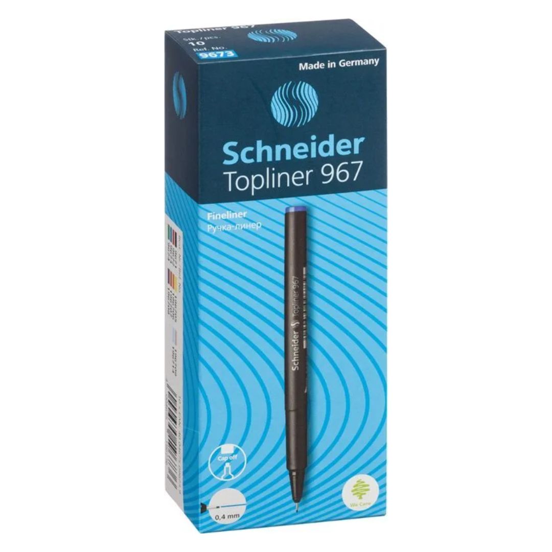 Ручка капиллярная Schneider "Topliner 967", 0,4 мм, синяя, цена за штуку / Ручки капиллярные №4