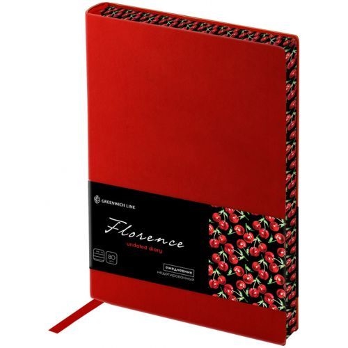Ежедневник недатированный Greenwich Line "Florence", B6, 160 л., красный, цветной срез / Ежедневники недатированные oe.kz Ежедневник недатированный Greenwich Line "Florence", B6, 160 л., красный, цветной срез / Ежедневники недатированные