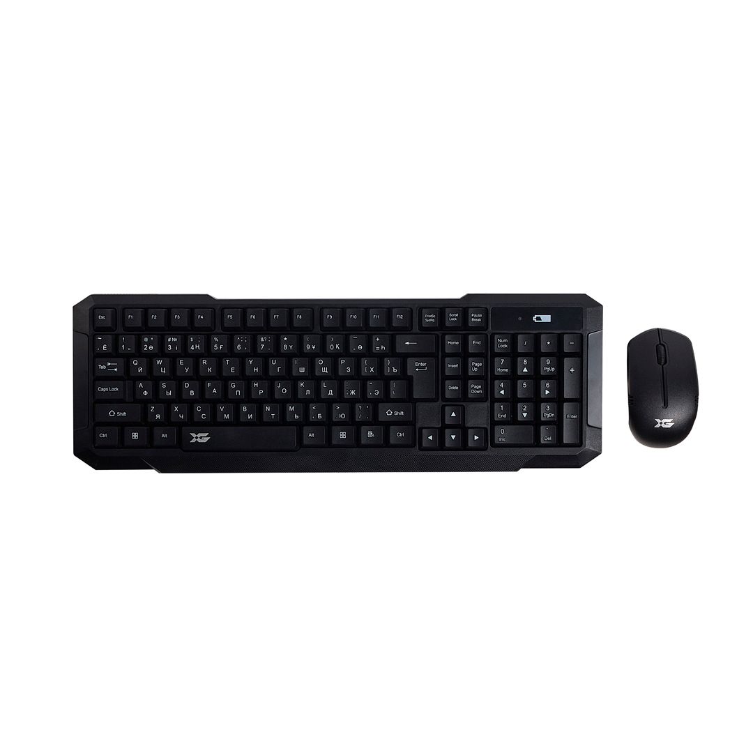 Беспроводной набор X-Game XD-7700GB, клавиатура и оптическая мышь, каз/рус/анг, черный / Комплекты клавиатура+мышь