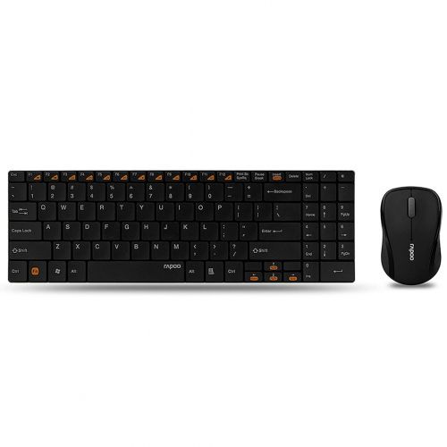 Беспроводной набор Rapoo 9060, клавиатура и оптическая мышь, 12 мультимедиа клавиш, черный / Комплекты клавиатура+мышь oe.kz Беспроводной набор Rapoo 9060, клавиатура и оптическая мышь, 12 мультимедиа клавиш, черный / Комплекты клавиатура+мышь
