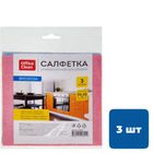 Вискозалы майлықтар OfficeClean, өлшемі 30*30 см, жинақта 3 дана