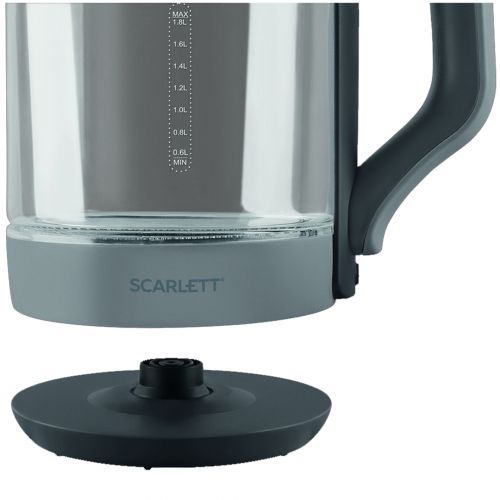 Электрический чайник Scarlett SC-EK27G33, 1,8 л, стекло, серый / Чайники	 №3