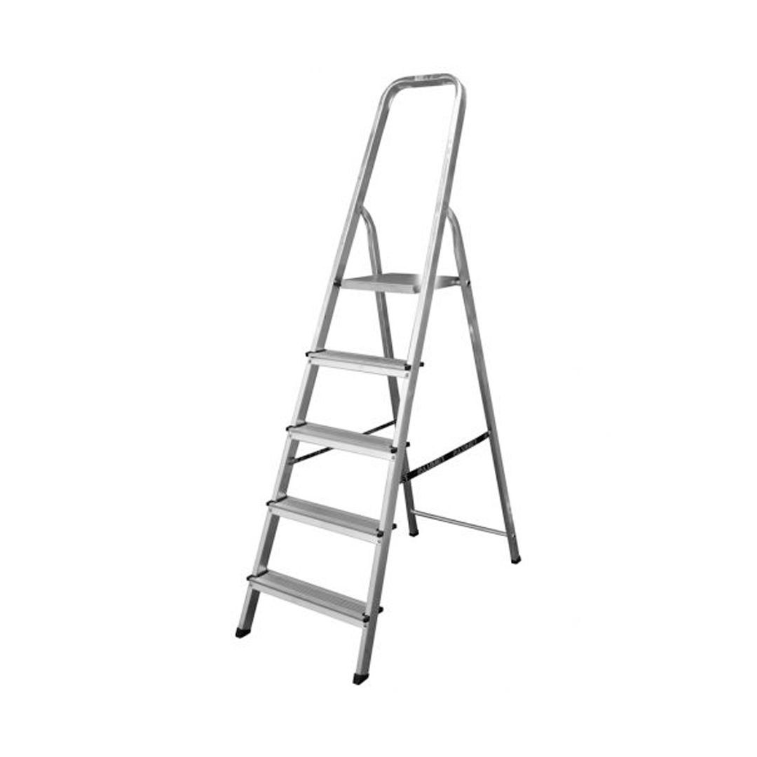 Стремянка алюминиевая АМ-705, 5 ступеней, рабочая высота 310 см / Стремянки, лестницы oe.kz Стремянка алюминиевая АМ-705, 5 ступеней, рабочая высота 310 см / Стремянки, лестницы