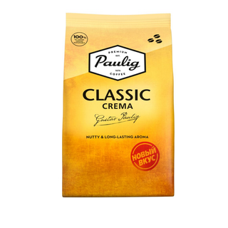 Кофе дәндері Paulig "Classic Crema", орташа қуырылған, 1000 гр / Дәнді кофе