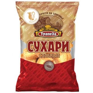 Сухари сдобные Трапеза "с молоком" 350 гр / Печенье, вафли, крекеры