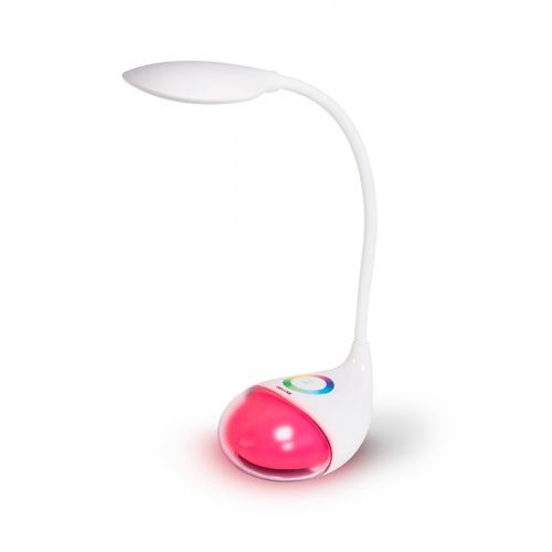 Светильник настольный Deluxe LORIINI светодиодный, RGB подсветка, белый / Светильники настольные