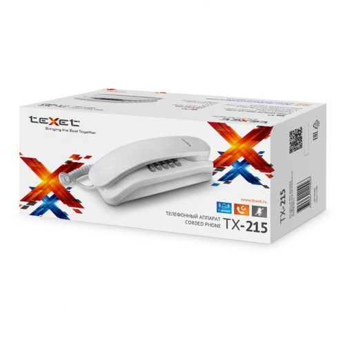 Телефон проводной Texet "TX-215", белый / Телефоны проводные №3 oe.kz Телефон проводной Texet "TX-215", белый / Телефоны проводные №3