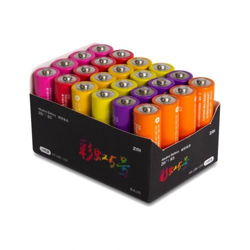 Батарейки Xiaomi ZMI ZI5 Rainbow 5 пальчиковые AA, 1.5V, 24 шт./уп, цена за упаковку / Батарейки №2