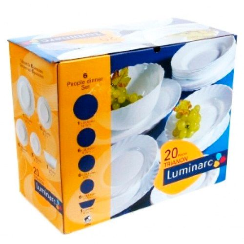 Сервиз столовый Luminarc "Trianon", 20 предметов, 6 персон / Посуда столовая №3