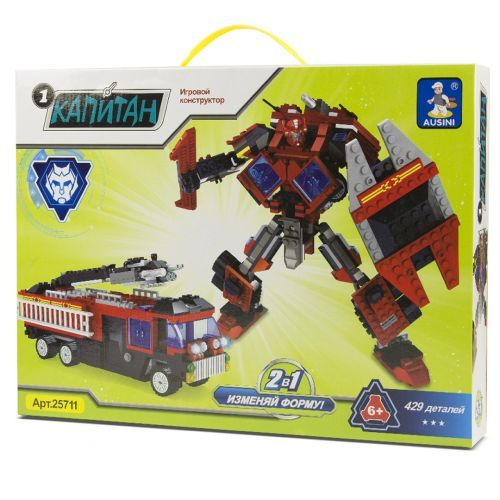 Игровой конструктор Ausini 25711 "Капитан. Роботы. Пожарная машина" / Конструкторы №3