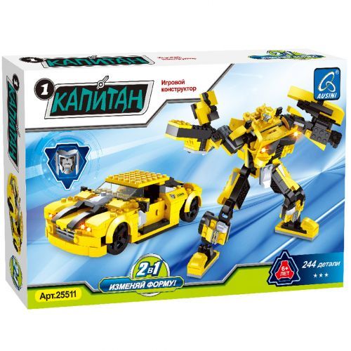 Игровой конструктор Ausini 25511 "Капитан. Роботы. Гоночный автомобиль"