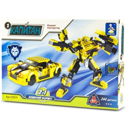 Игровой конструктор Ausini 25511 "Капитан. Роботы. Гоночный автомобиль"