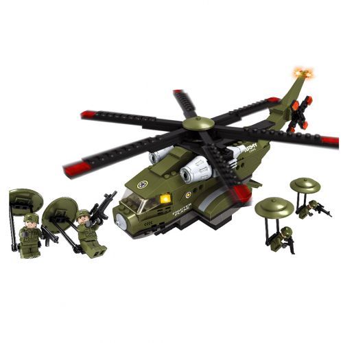 Игровой конструктор Ausini 22606 "Армия. Военный транспортный вертолет"