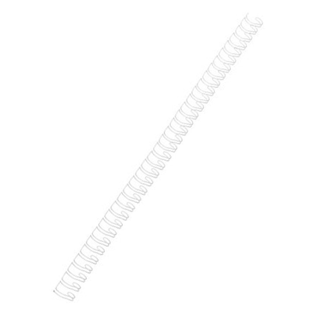 9,5 мм. Металлические белые пружины для переплета, для сшивания 65 листов, шаг 3:1, 100 шт/упак