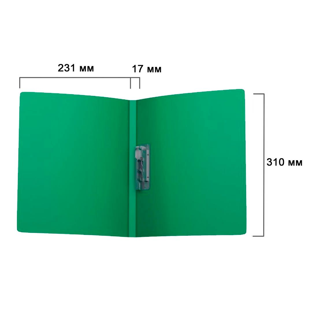 Папка Erich Krause "Classic" с зажимом, А4 формат, корешок 17 мм, зеленая, 12 шт/упак / Папки с зажимом №3