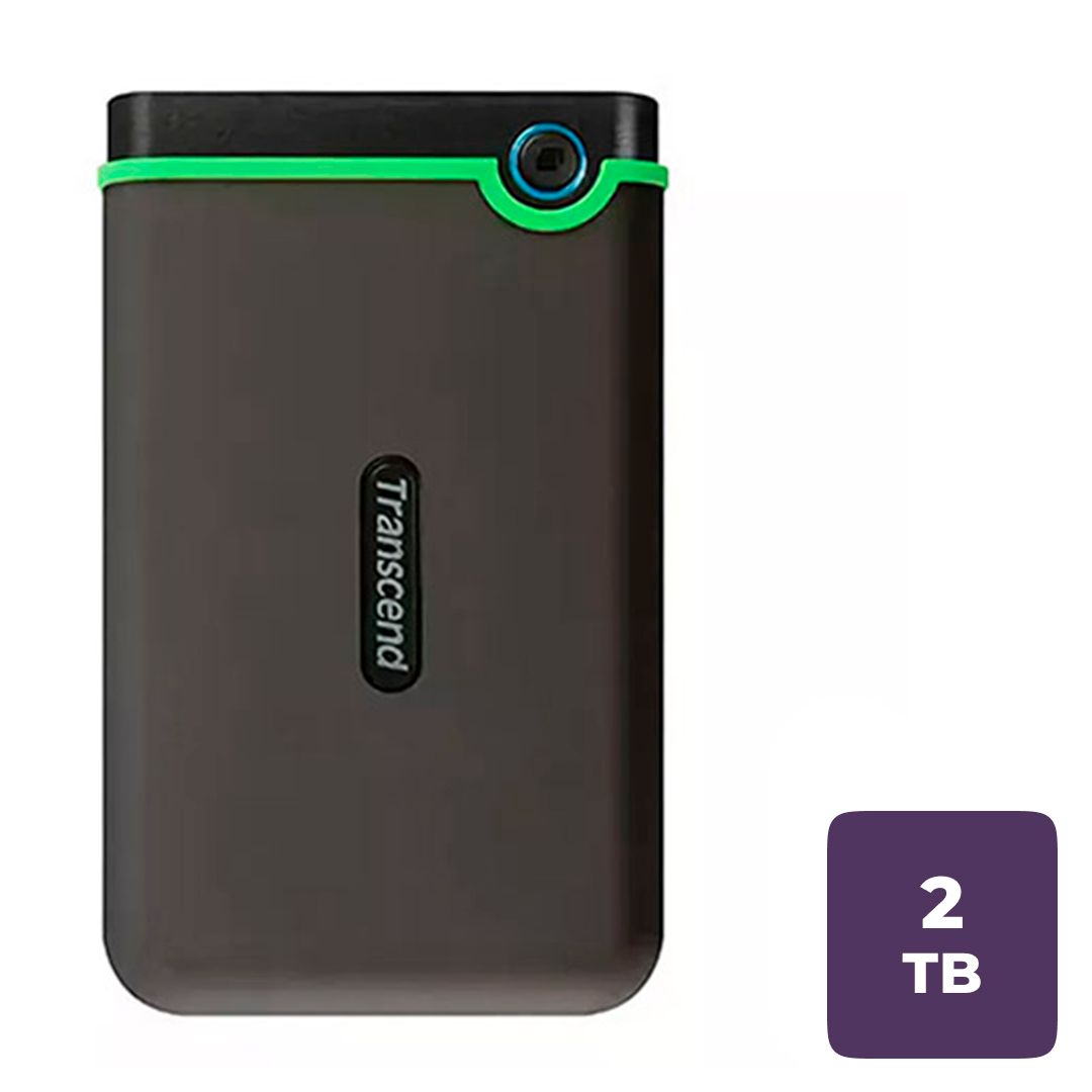 Жесткий диск 2 TB, Transcend "StoreJet 25M3", 2,5", USB 3.0, HDD, черный-зеленый / Внешние жесткие диски
