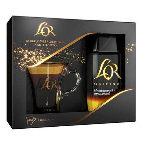 Подарочный набор растворимого кофе L'OR Original, 95 гр + кружка / Кофе растворимый