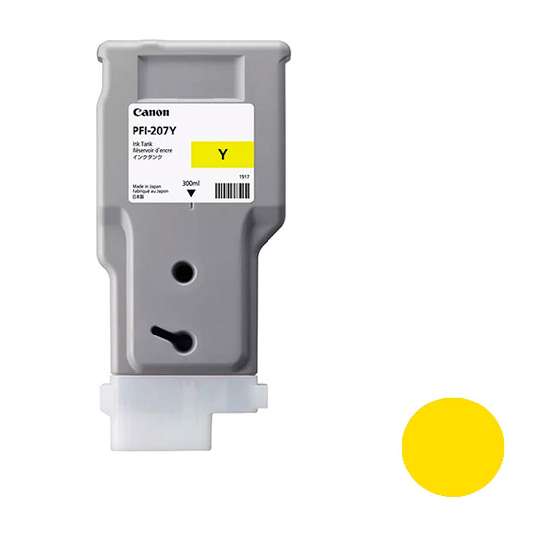 Тонер оригинальный Canon PFI-207Y для imagePROGRAF-iPF680/685/780/785, желтый, 300 мл / null
