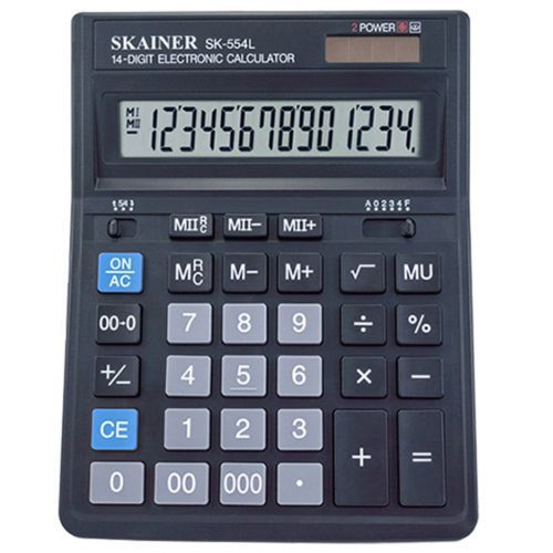 Калькулятор настольный SKAINER SK-554L, 14 разрядов, 153*199*31 мм / Калькуляторы настольные oe.kz Калькулятор настольный SKAINER SK-554L, 14 разрядов, 153*199*31 мм / Калькуляторы настольные