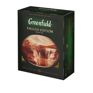 Шай Greenfield English Edition, қара шай, 100 қалташа / Қалташалардағы шай oe.kz Шай Greenfield English Edition, қара шай, 100 қалташа / Қалташалардағы шай