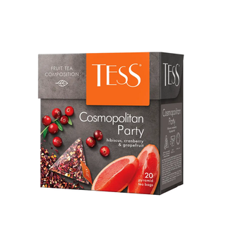 Шай Tess Cosmopolitan Party, шөптік шай, 20 пирамидка / Қалташалардағы шай