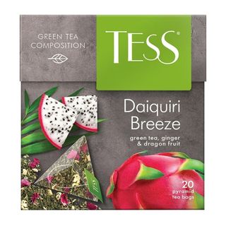Чай Tess Daiquiri Breeze, зеленый фруктовый, 20 пирамидок / Чай пакетированный