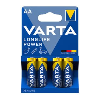 Батарейки Varta LONGLIFE Power Mignon пальчиковые AA LR6, 1.5V, 4 шт./уп, цена за упаковку / Батарейки