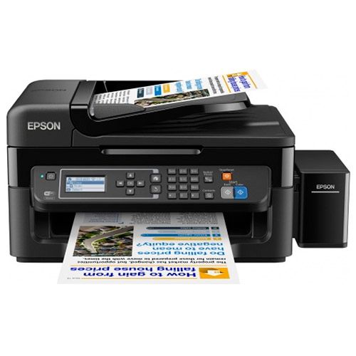 МФУ струйный цветной Epson L566, А4, 5760*1440, 33 стр/мин, с СНПЧ, без кабеля USB, Wi-Fi / Струйные