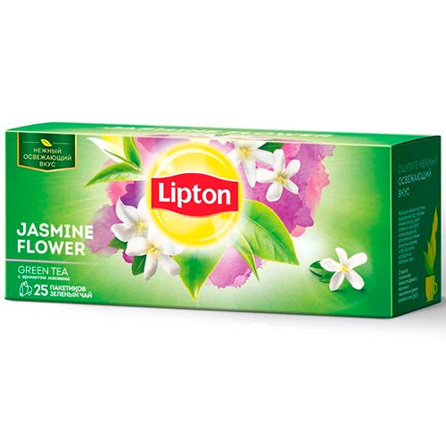 Чай Lipton Jasmine Flower, зеленый, 25 пакетиков / Чай пакетированный