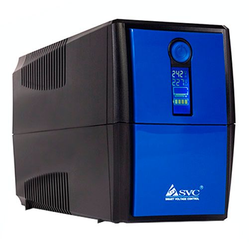 ИБП SVC V-1000-LCD, 1000ВА/500Вт, черно-синий