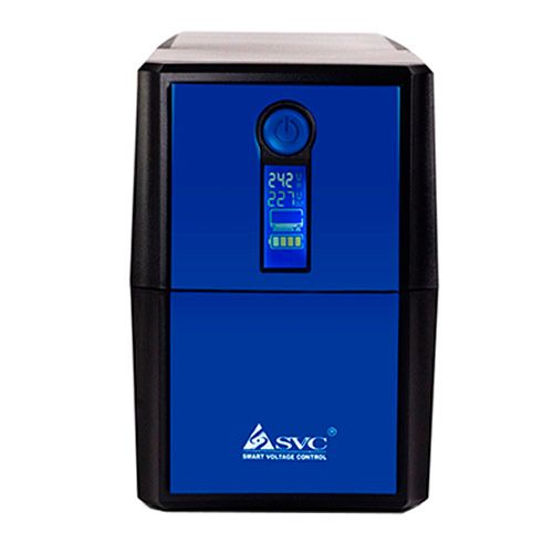 ИБП SVC V-1000-LCD, 1000ВА/500Вт, черно-синий