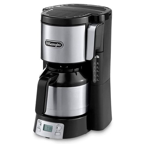 Кофеварка DeLonghi ICM 15750, 1000 Вт, 1,25 литров, капельная, черная / Кофеварки	