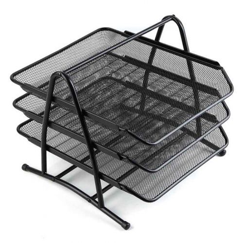 Лоток секционный горизонтальный Comix B2163, 3 секции, металлический, черный / Лотки секционные №2